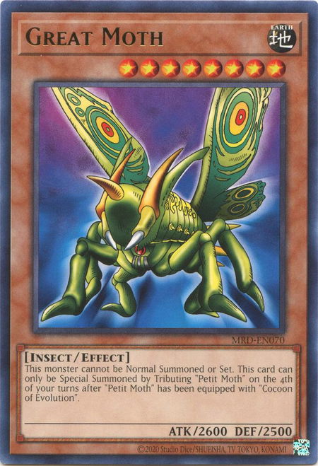 Great Moth trading card from Metal Raiders (25th Anniversary Edition) Great Moth - Metal Raiders (25th Anniversary Edition) YuGiOh trading card