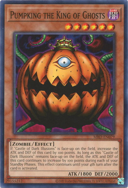 Pumpking the King of Ghosts trading card from Metal Raiders (25th Anniversary Edition) Pumpking the King of Ghosts - Metal Raiders (25th Anniversary Edition) YuGiOh trading card
