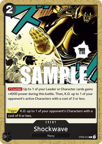 Shockwave - Starter Deck 6: Absolute Justice (ST-06) #ST06-014 - Common One Piece Trading Card