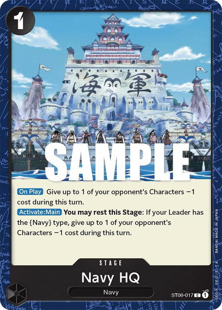 Navy HQ - Starter Deck 6: Absolute Justice One Piece trading card