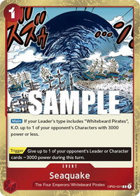 Seaquake - Paramount War (OP02) #OP02-021 - Rare One Piece Trading Card