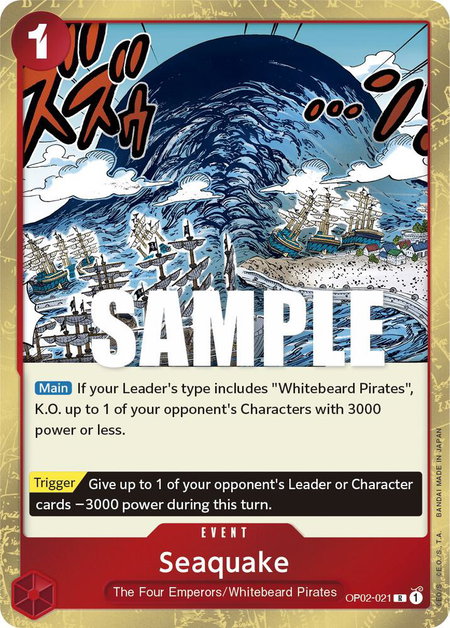 Seaquake - Paramount War One Piece trading card