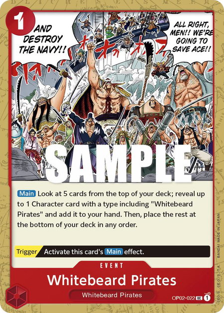 Whitebeard Pirates - Paramount War One Piece trading card