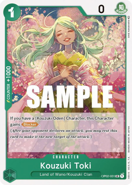 Kouzuki Toki - Paramount War One Piece trading card