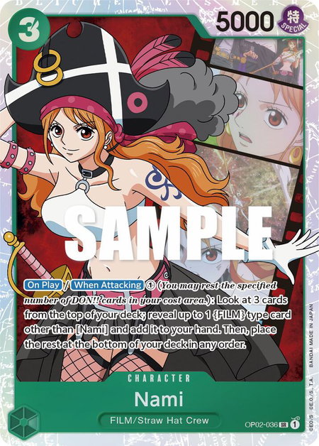 Nami - Paramount War One Piece trading card