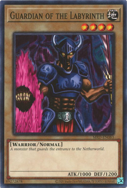Guardian of the Labyrinth trading card from Metal Raiders (25th Anniversary Edition) Guardian of the Labyrinth - Metal Raiders (25th Anniversary Edition) YuGiOh trading card