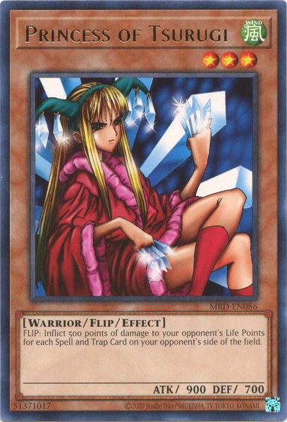 Princess of Tsurugi trading card from Metal Raiders (25th Anniversary Edition) Princess of Tsurugi - Metal Raiders (25th Anniversary Edition) YuGiOh trading card