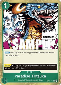 Paradise Totsuka - Paramount War (OP02) #OP02-047 - Rare One Piece Trading Card