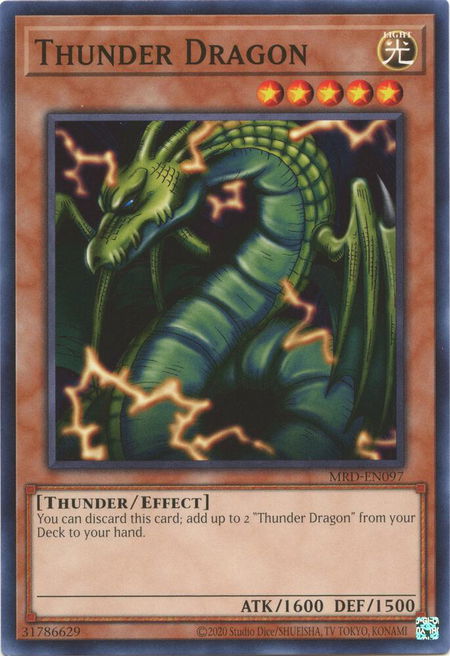 Thunder Dragon trading card from Metal Raiders (25th Anniversary Edition) Thunder Dragon - Metal Raiders (25th Anniversary Edition) YuGiOh trading card