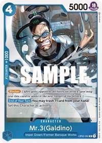 Mr.3 (Galdino) - Paramount War (OP02) #OP02-065 - Rare One Piece Trading Card