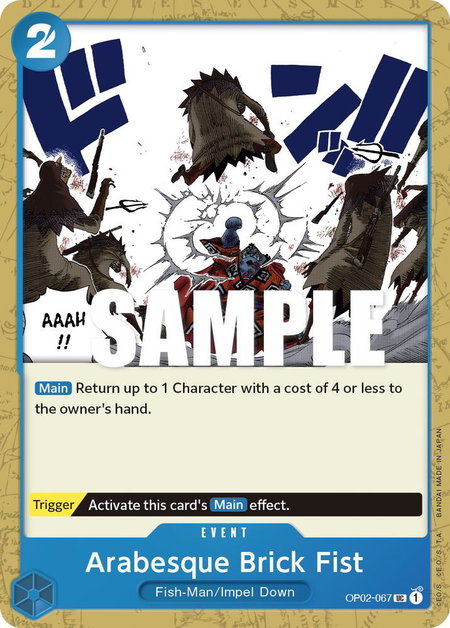Arabesque Brick Fist - Paramount War One Piece trading card