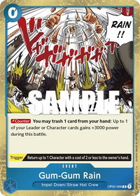Gum-Gum Rain - Paramount War (OP02) #OP02-068 - Rare One Piece Trading Card