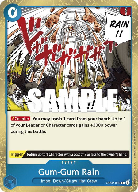 Gum-Gum Rain - Paramount War One Piece trading card
