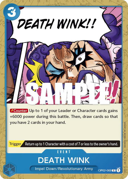 DEATH WINK - Paramount War One Piece trading card