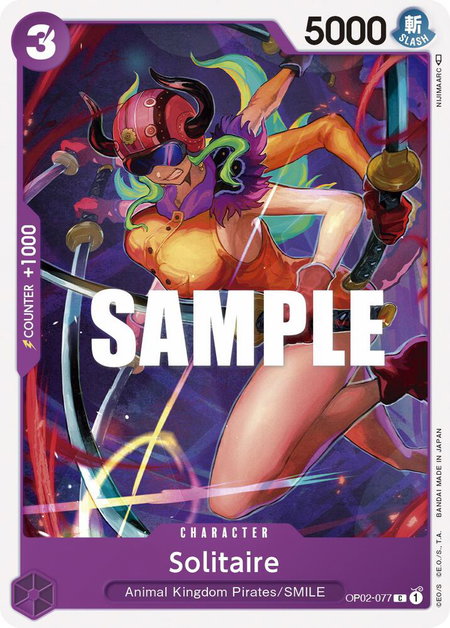 Solitaire - Paramount War One Piece trading card