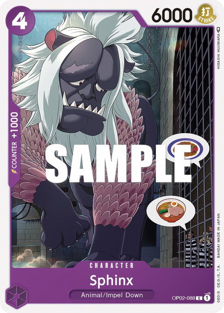 Sphinx - Paramount War One Piece trading card