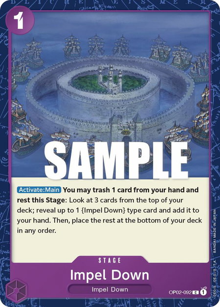 Impel Down - Paramount War One Piece trading card