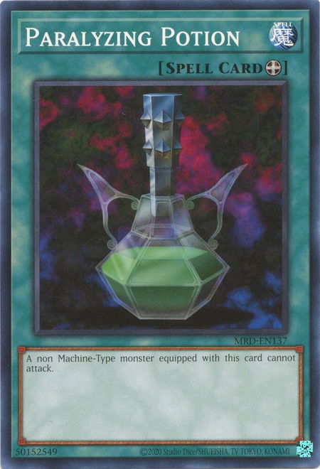 Paralyzing Potion trading card from Metal Raiders (25th Anniversary Edition) Paralyzing Potion - Metal Raiders (25th Anniversary Edition) YuGiOh trading card