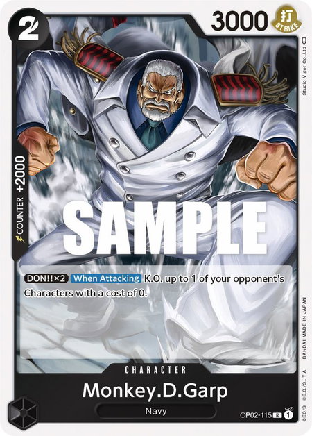 Monkey.D.Garp (115) - Paramount War One Piece trading card