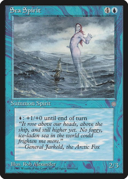 Sea Spirit - Ice Age Magic: The Gathering trading card