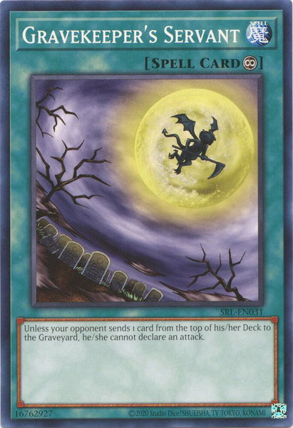 Gravekeeper's Servant trading card from Spell Ruler (25th Anniversary Edition) Gravekeeper's Servant - Spell Ruler (25th Anniversary Edition) YuGiOh trading card