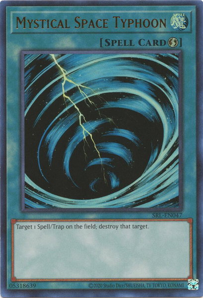 Mystical Space Typhoon trading card from Spell Ruler (25th Anniversary Edition) Mystical Space Typhoon - Spell Ruler (25th Anniversary Edition) YuGiOh trading card