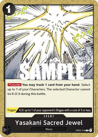 Yasakani Sacred Jewel - Paramount War (OP02) #OP02-118 - Common One Piece Trading Card