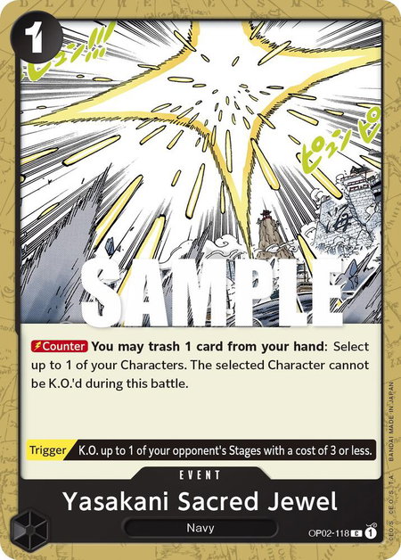 Yasakani Sacred Jewel - Paramount War One Piece trading card
