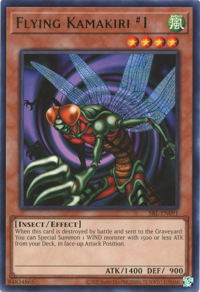 Flying Kamakiri #1 trading card from Spell Ruler (25th Anniversary Edition) Flying Kamakiri #1 - Spell Ruler (25th Anniversary Edition) YuGiOh trading card