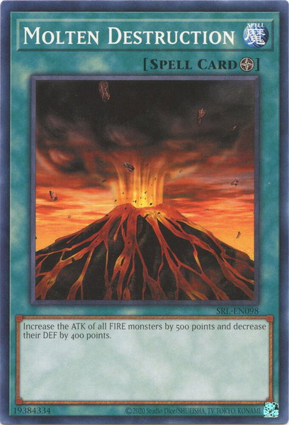 Molten Destruction trading card from Spell Ruler (25th Anniversary Edition) Molten Destruction - Spell Ruler (25th Anniversary Edition) YuGiOh trading card