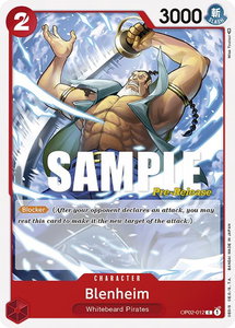 Blenheim - Paramount War Pre-Release Cards (OP02 PRE) #OP02-012 - Common One Piece Trading Card