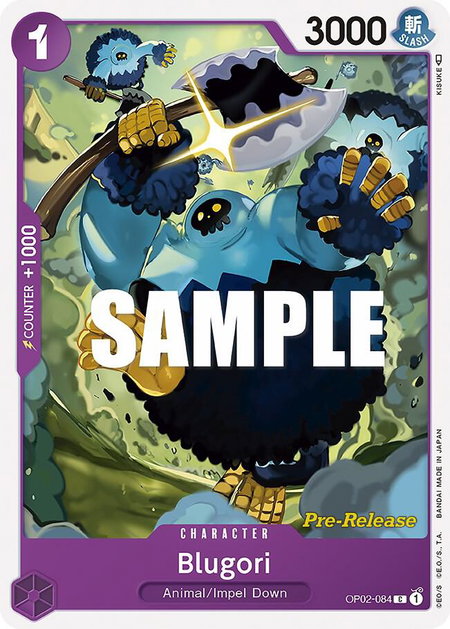 Blugori - Paramount War Pre-Release Cards One Piece trading card