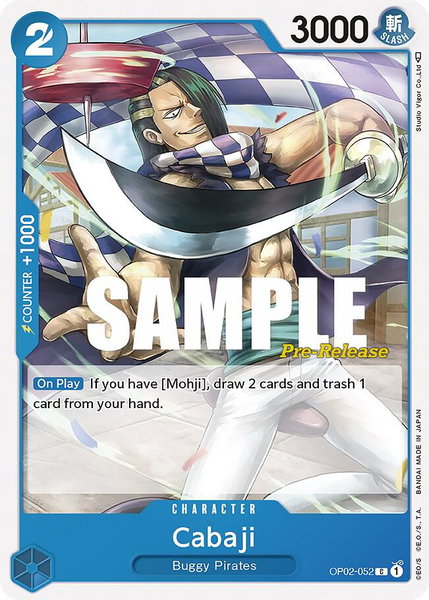 Cabaji - Paramount War Pre-Release Cards One Piece trading card