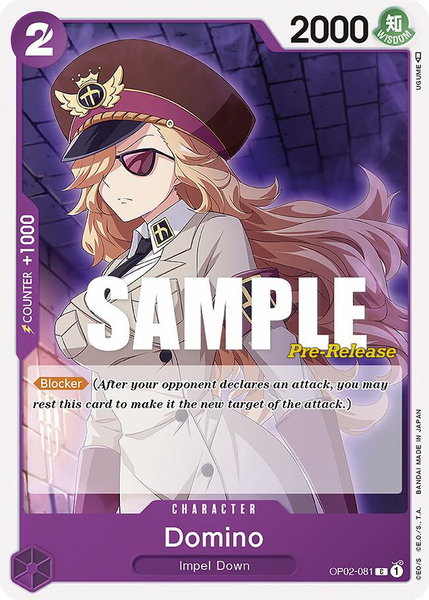 Domino trading card from Paramount War Pre-Release Cards Domino - Paramount War Pre-Release Cards One Piece trading card