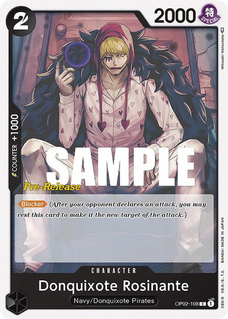 Donquixote Rosinante - Paramount War Pre-Release Cards One Piece trading card