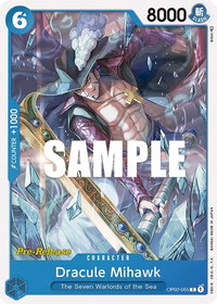 Dracule Mihawk - Paramount War Pre-Release Cards (OP02 PRE) #OP02-055 - Common One Piece Trading Card