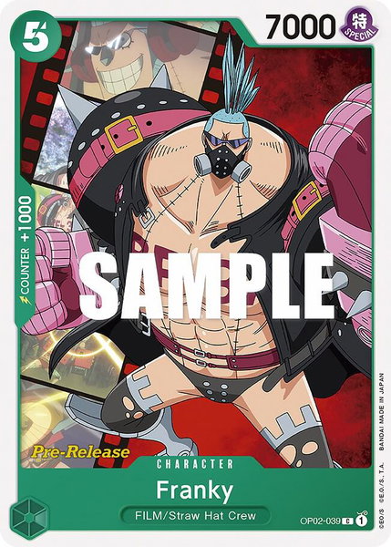 Franky trading card from Paramount War Pre-Release Cards Franky - Paramount War Pre-Release Cards One Piece trading card