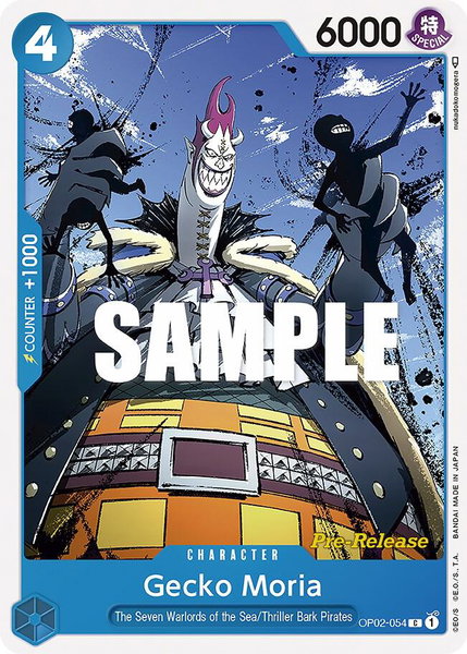 Gecko Moria trading card from Paramount War Pre-Release Cards Gecko Moria - Paramount War Pre-Release Cards One Piece trading card