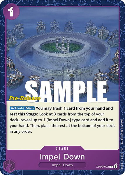 Impel Down - Paramount War Pre-Release Cards One Piece trading card
