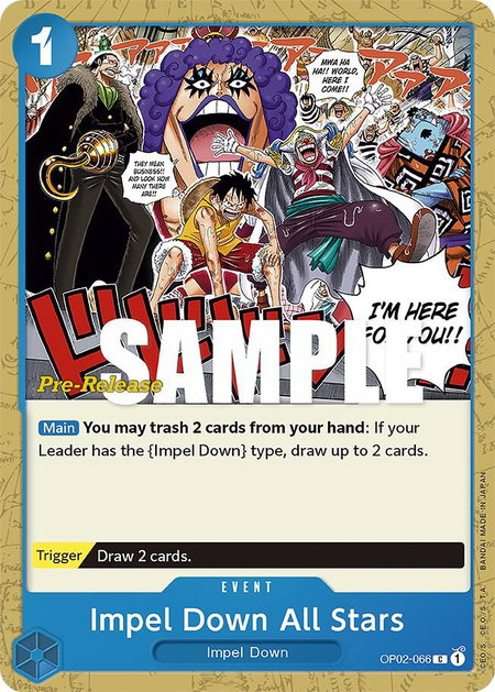 Impel Down All Stars - Paramount War Pre-Release Cards One Piece trading card