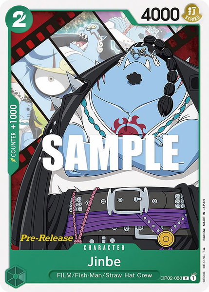 Jinbe - Paramount War Pre-Release Cards One Piece trading card