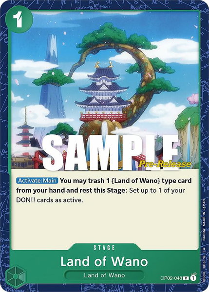 Land of Wano trading card from Paramount War Pre-Release Cards Land of Wano - Paramount War Pre-Release Cards One Piece trading card