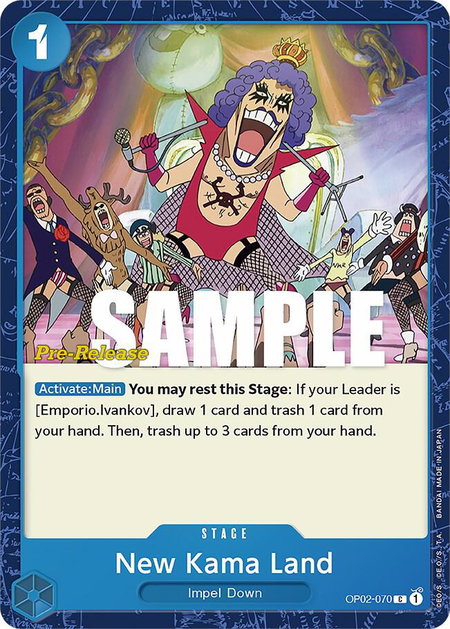 New Kama Land - Paramount War Pre-Release Cards One Piece trading card