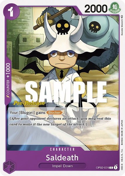 Saldeath - Paramount War Pre-Release Cards One Piece trading card