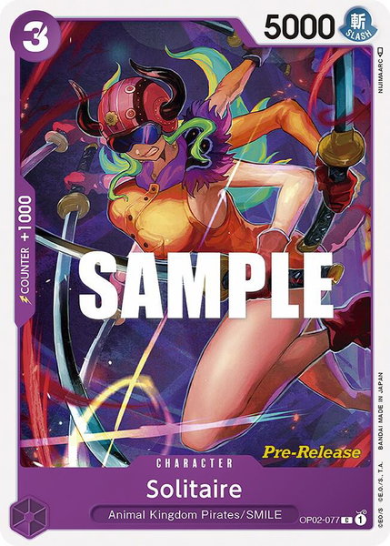 Solitaire - Paramount War Pre-Release Cards One Piece trading card