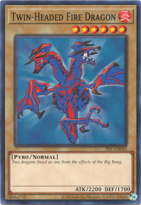 Twin-Headed Fire Dragon - Pharaoh's Servant (25th Anniversary Edition) YuGiOh trading card