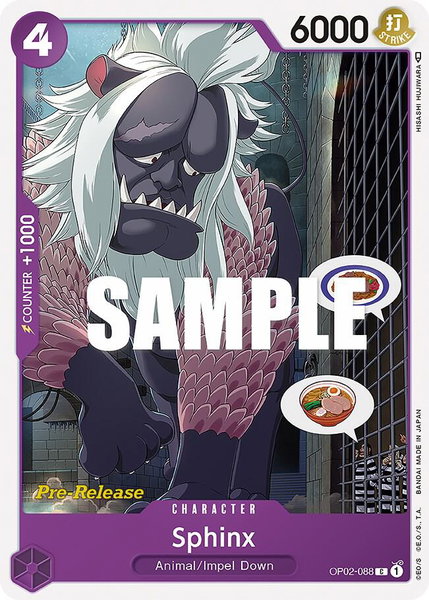 Sphinx - Paramount War Pre-Release Cards One Piece trading card