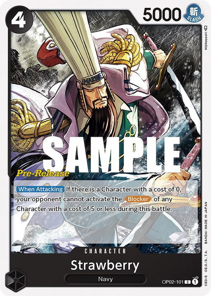 Strawberry trading card from Paramount War Pre-Release Cards Strawberry - Paramount War Pre-Release Cards One Piece trading card