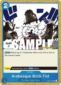 Arabesque Brick Fist - Paramount War Pre-Release Cards (OP02 PRE) #OP02-067 - Uncommon One Piece Trading Card