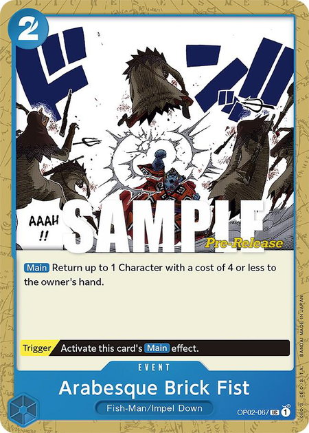 Arabesque Brick Fist - Paramount War Pre-Release Cards One Piece trading card